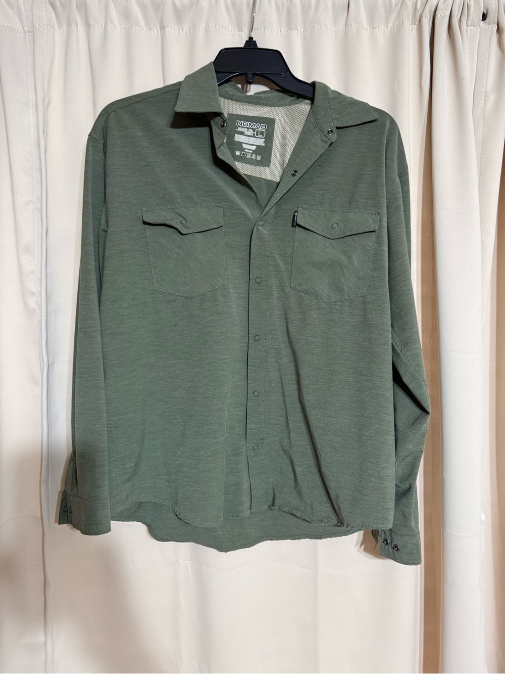 Nomad banquet Olive Green Button-Up Shirt
